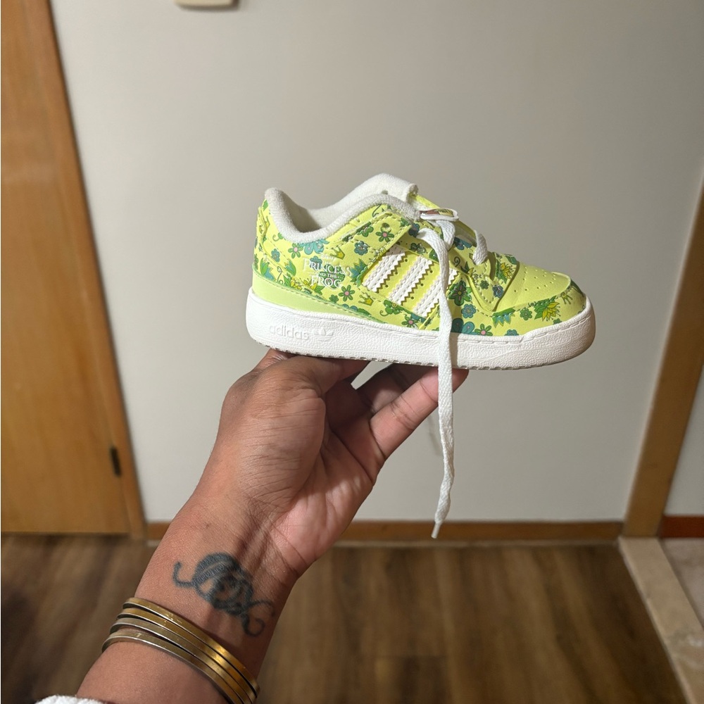 Adidas Kids Yellow Floral Sneakers